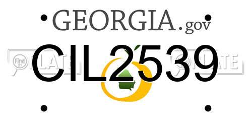 CIL2539 Georgia License Plate