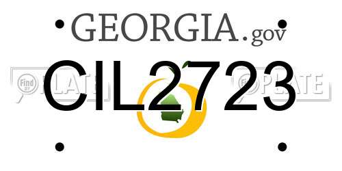 CIL2723 Georgia License Plate