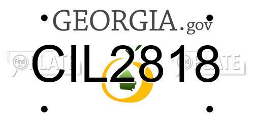 CIL2818 Georgia License Plate