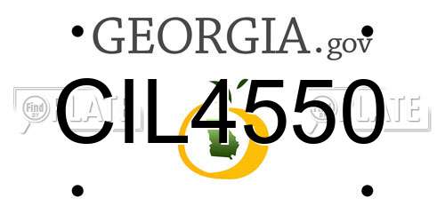 CIL4550 Georgia License Plate