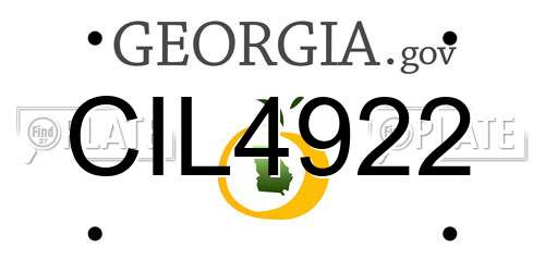 CIL4922 Georgia License Plate