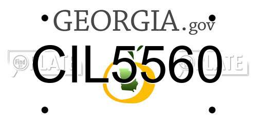 CIL5560 Georgia License Plate