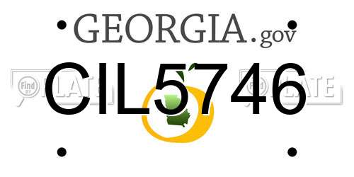 CIL5746 Georgia License Plate