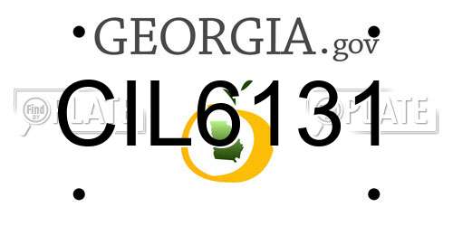 CIL6131 Georgia License Plate