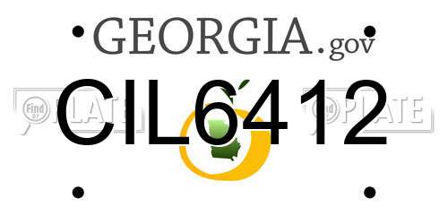 CIL6412 Georgia License Plate