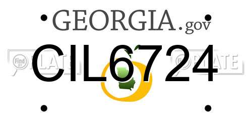 CIL6724 Georgia License Plate