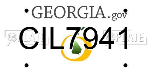 CIL7941 Georgia License Plate