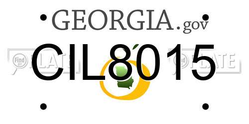 CIL8015 Georgia License Plate