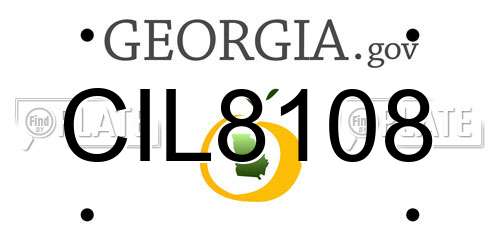 CIL8108 Georgia License Plate