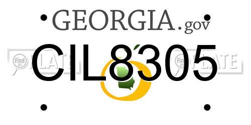 CIL8305 Georgia License Plate
