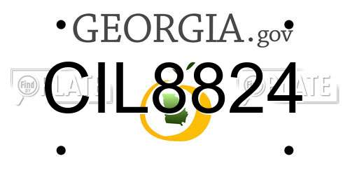 CIL8824 Georgia License Plate