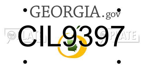 CIL9397 Georgia License Plate