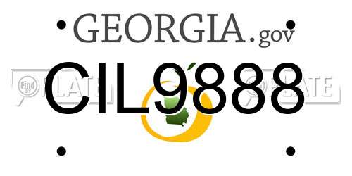 CIL9888 Georgia License Plate
