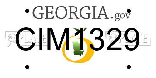 CIM1329 Georgia License Plate