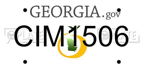 CIM1506 Georgia License Plate