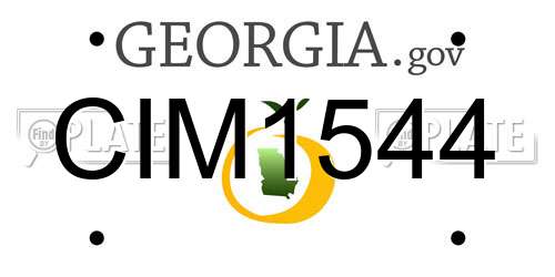 CIM1544 Georgia License Plate
