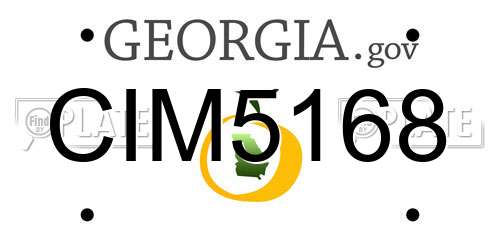CIM5168 Georgia License Plate