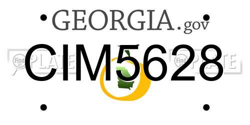 CIM5628 Georgia License Plate