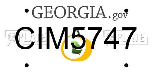CIM5747 Georgia License Plate