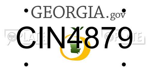 CIN4879 Georgia License Plate