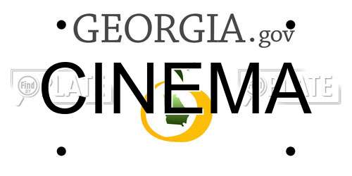 CINEMA Georgia License Plate
