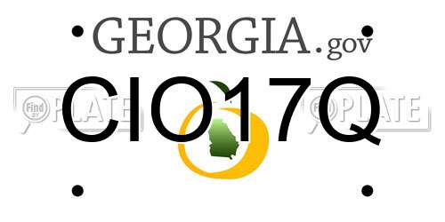 CIO17Q Georgia License Plate