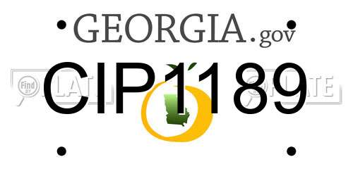 CIP1189 Georgia License Plate