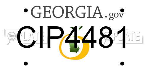 CIP4481 Georgia License Plate