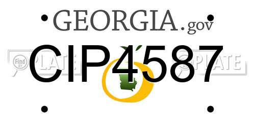 CIP4587 Georgia License Plate
