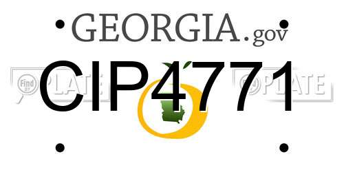 CIP4771 Georgia License Plate