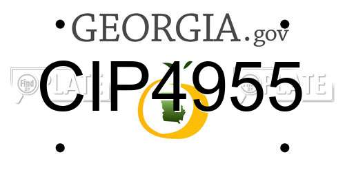 CIP4955 Georgia License Plate
