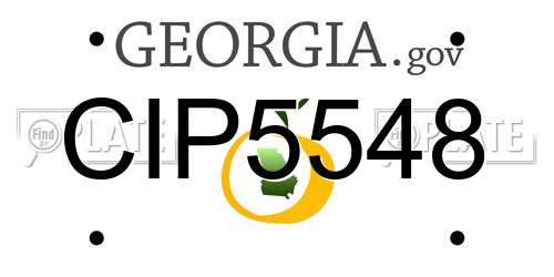 CIP5548 Georgia License Plate