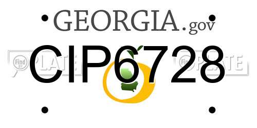 CIP6728 Georgia License Plate