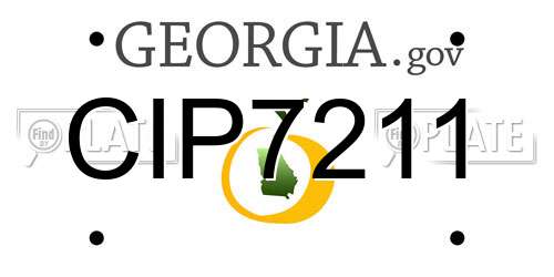 CIP7211 Georgia License Plate