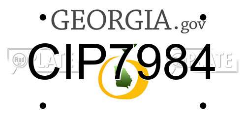 CIP7984 Georgia License Plate