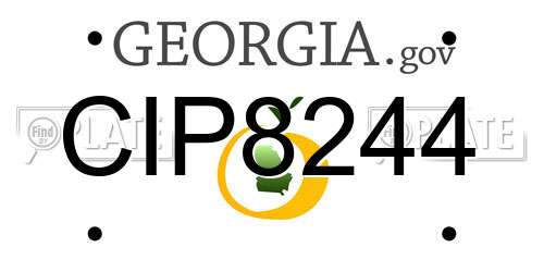 CIP8244 Georgia License Plate
