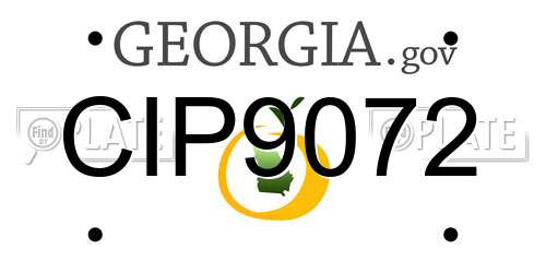 CIP9072 Georgia License Plate