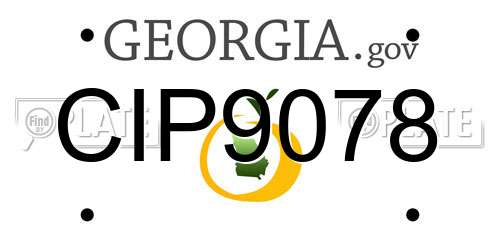 CIP9078 Georgia License Plate