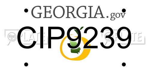 CIP9239 Georgia License Plate