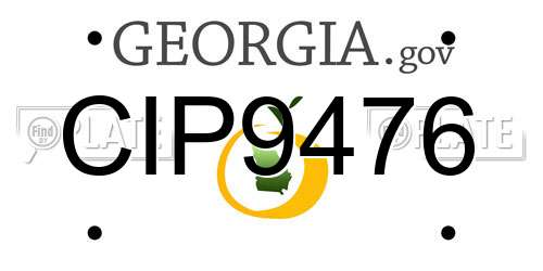 CIP9476 Georgia License Plate