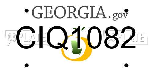 CIQ1082 Georgia License Plate