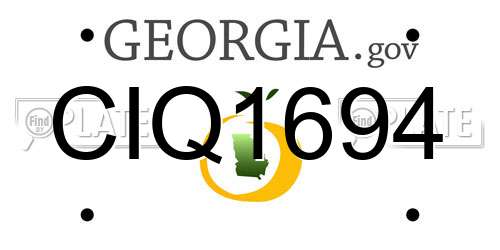 CIQ1694 Georgia License Plate