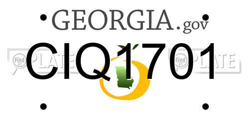 CIQ1701 Georgia License Plate