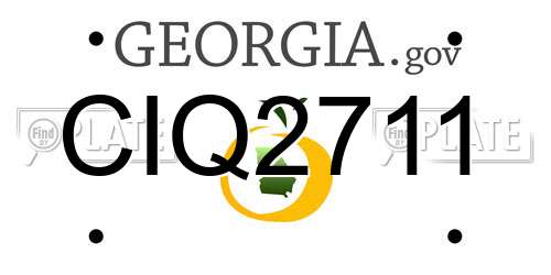 CIQ2711 Georgia License Plate