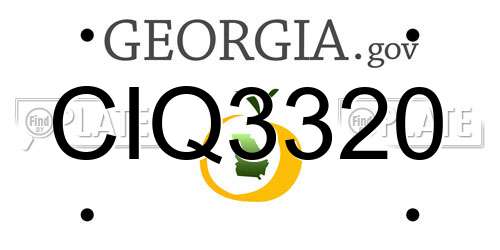 CIQ3320 Georgia License Plate