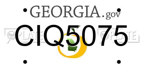 CIQ5075 Georgia License Plate