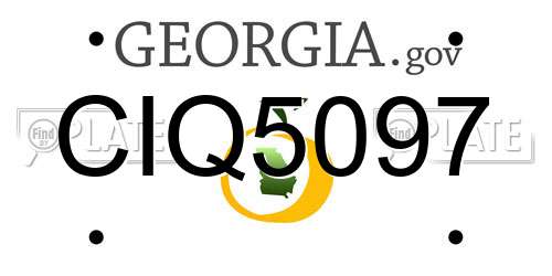 CIQ5097 Georgia License Plate