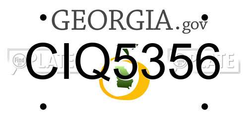 CIQ5356 Georgia License Plate