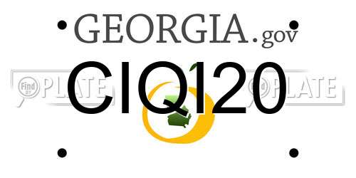 CIQI20 Georgia License Plate
