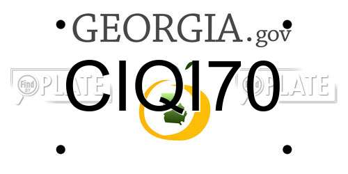 CIQI70 Georgia License Plate